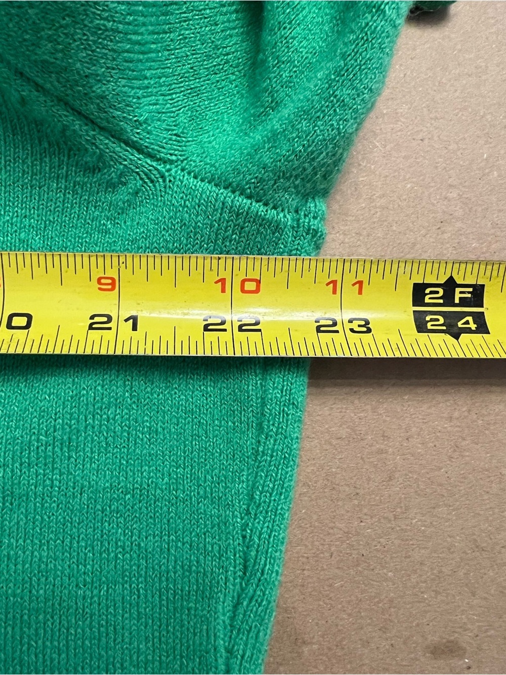 Link Green Ruffle-Front Open Cardigan. Size XL - Picture 6 of 7